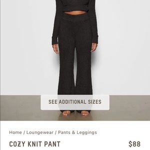 Skims Cozy Knit Wide Leg Pant
